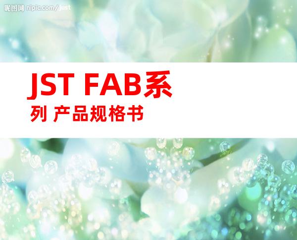 JST FAB系列 产品规格书